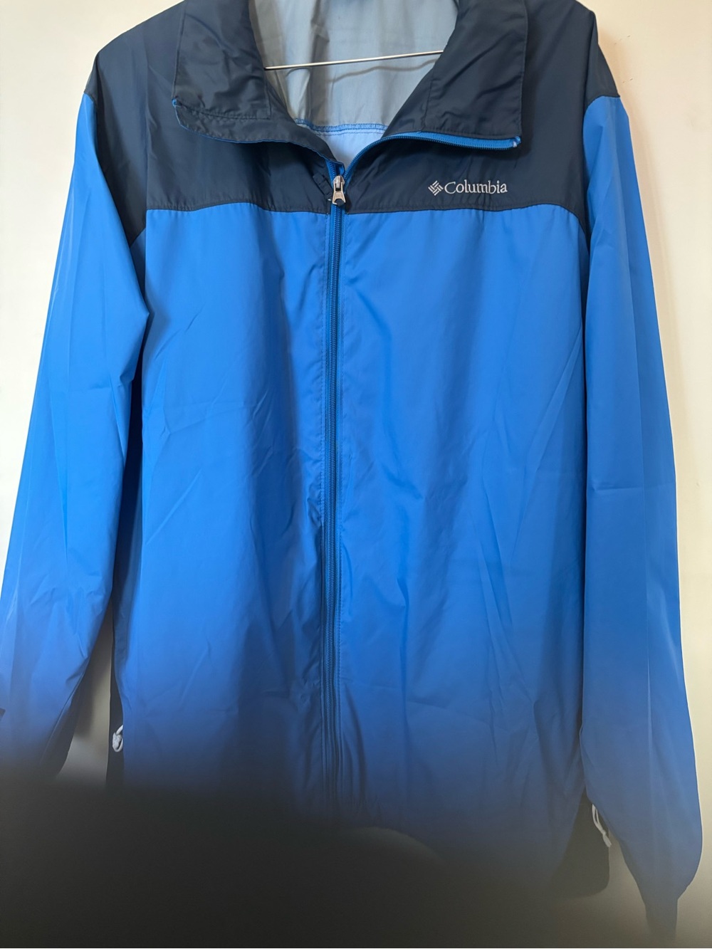 Columbia Blue and Navy Windbreaker Jacket